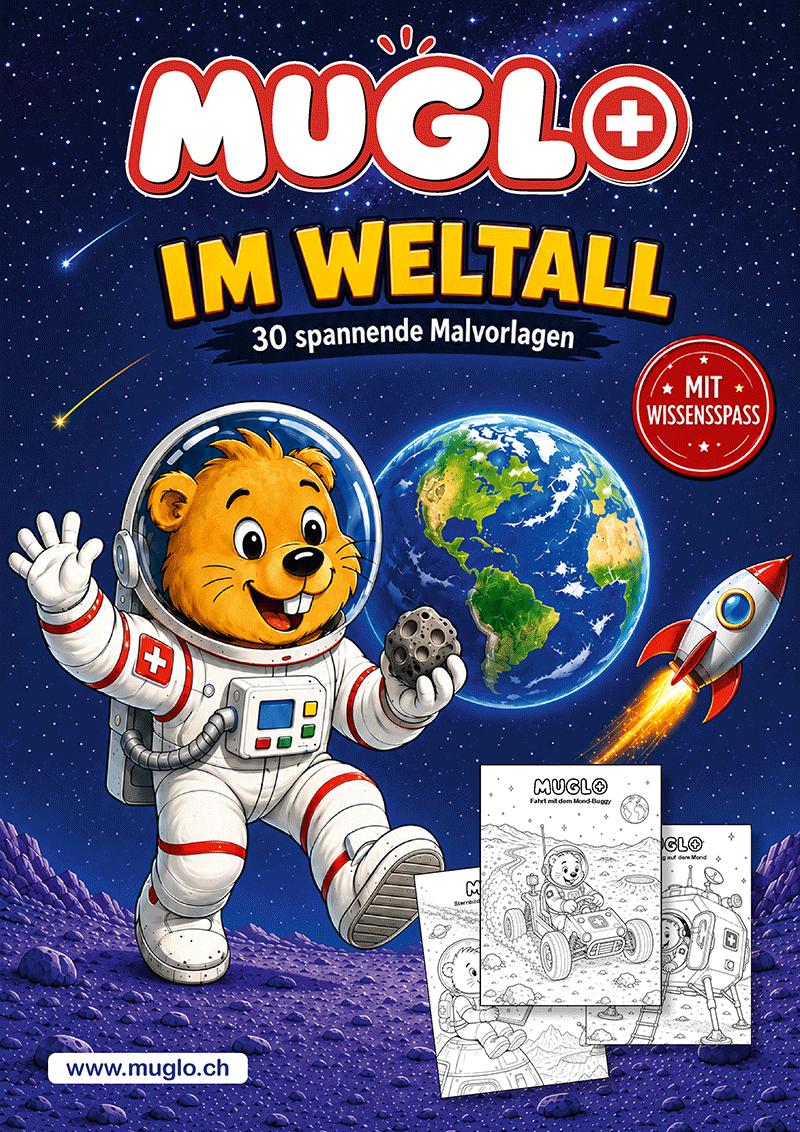 Muglo im Weltall Malbuch